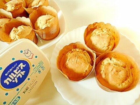 カルピス風味のカップケーキ